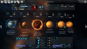 Ein Sternensystem mit diversen Planeten